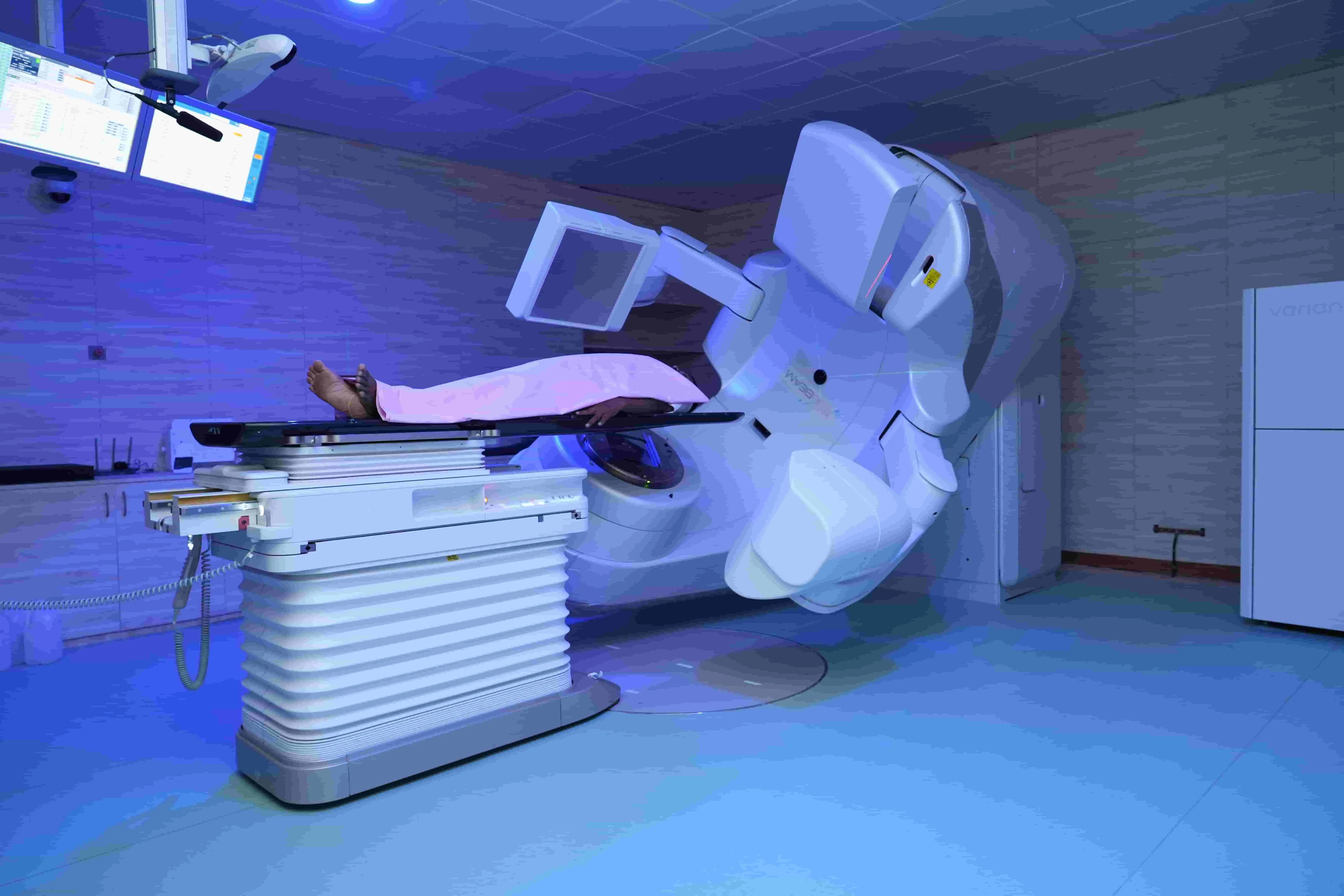 Modern Radiotherapy Unit - State-of-the-art linear accelerator (LINAC) in radiation therapy suite